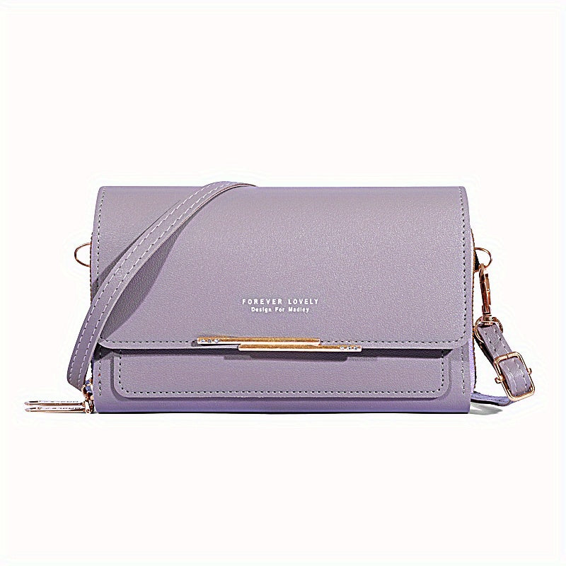 Women's Small Messenger Shoulder Bag with Phone, Card Holder, and Wallet