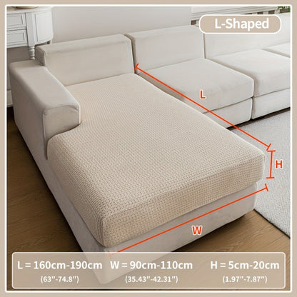 Waterproof stretch sofa cover, modern non-slip couch protector, pet-friendly elastic slipcover for living room, fits all seat and L-shaped sofas.