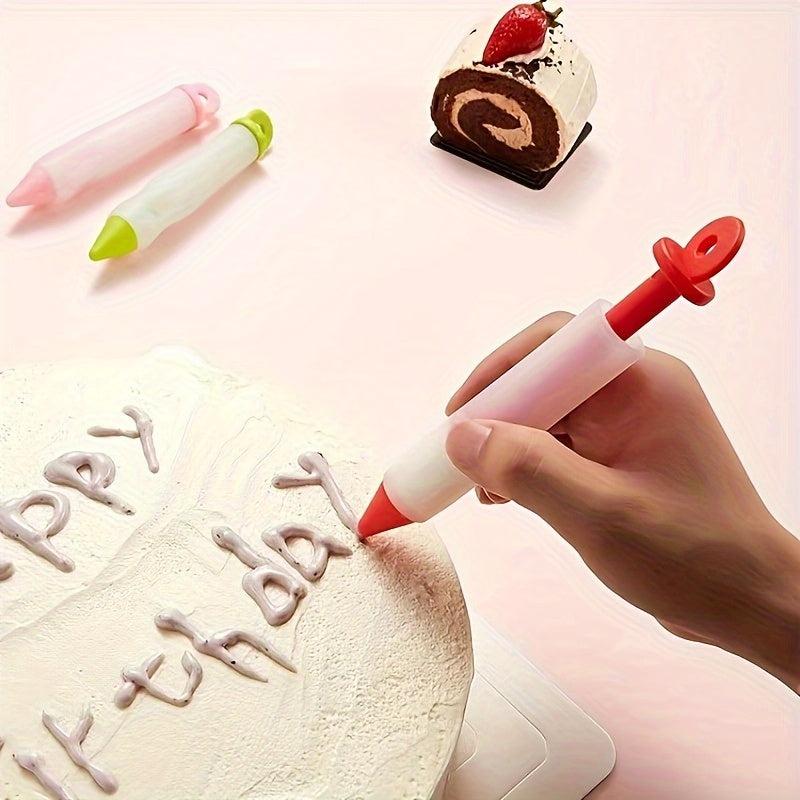 Silicone Decorating Pen for Decorating Cakes with Chocolate Sauce or Cream - DIY Baking Tool for Writing and Decorating Cookies