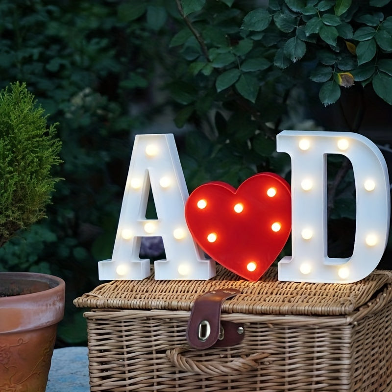 Luxury LED alphabet letter lights for home decoration. Perfect for weddings, birthdays, and Christmas parties.