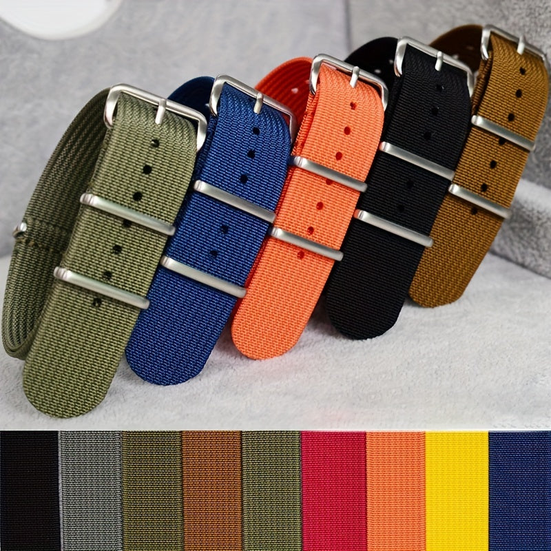 Choose a Nylon Watch Band With a Stainless Steel Buckle in 18mm, 20mm, or 22mm - A Perfect Gift for King's Day