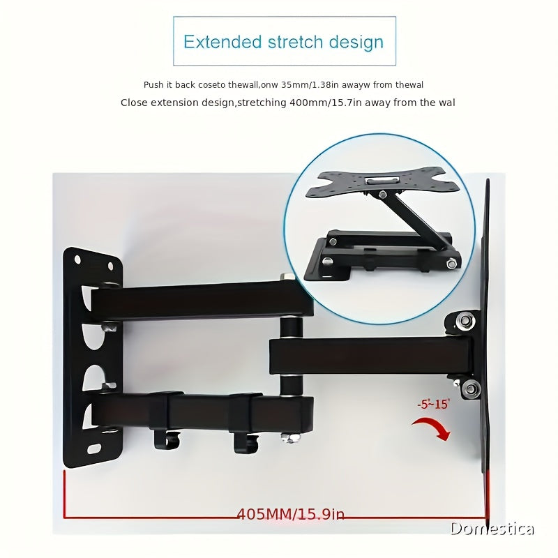 Telescopic Swing Bracket TV Stand - Adjustable Metal Stand for Monitors, No Electricity Required