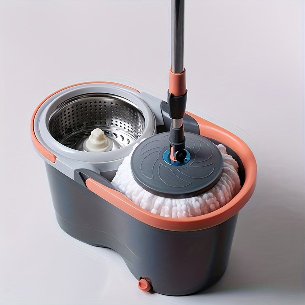 Introducing a complete cleaning solution: a round rotating mop and an innovative 8-shaped bucket set. This set includes 3 mop cloths and boasts a unique dirty water separation system. Perfect for wet or dry cleaning, this set is specially designed for