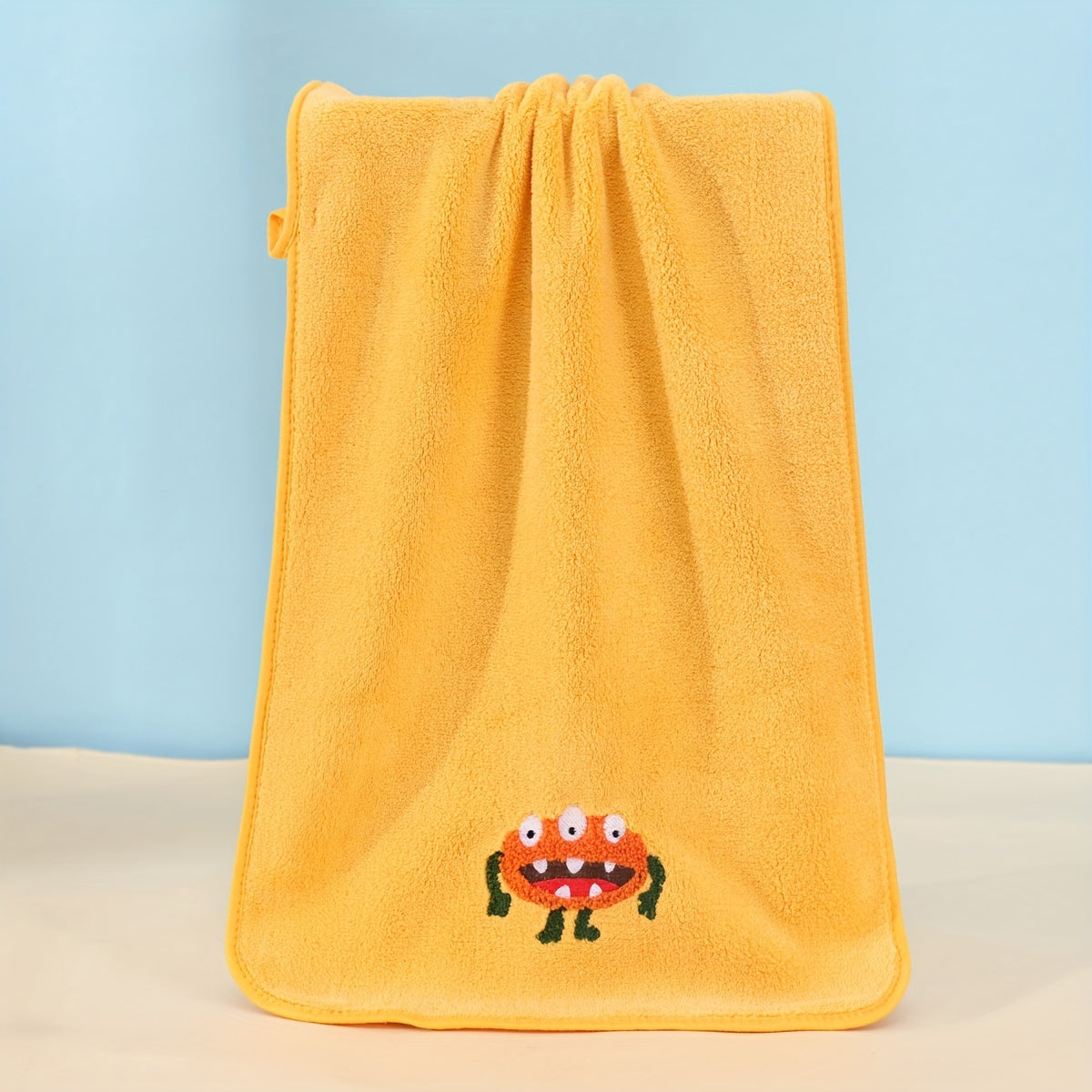 5 Cartoon Coral Fleece Hand Towels - Absorbent and Cozy for Bathroom Essentials.