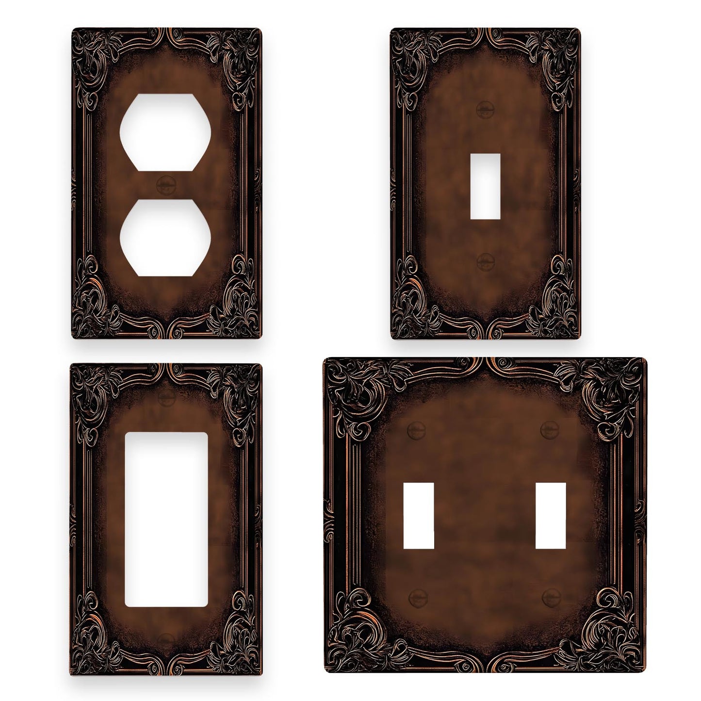 Elegant French lace light switch cover, easy to install and no battery required, for 1 or 2 gang switches.