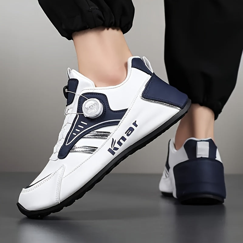 Men's stylish sneakers with breathable, non-slip features and elastic closure for comfortable walking and running in all seasons.