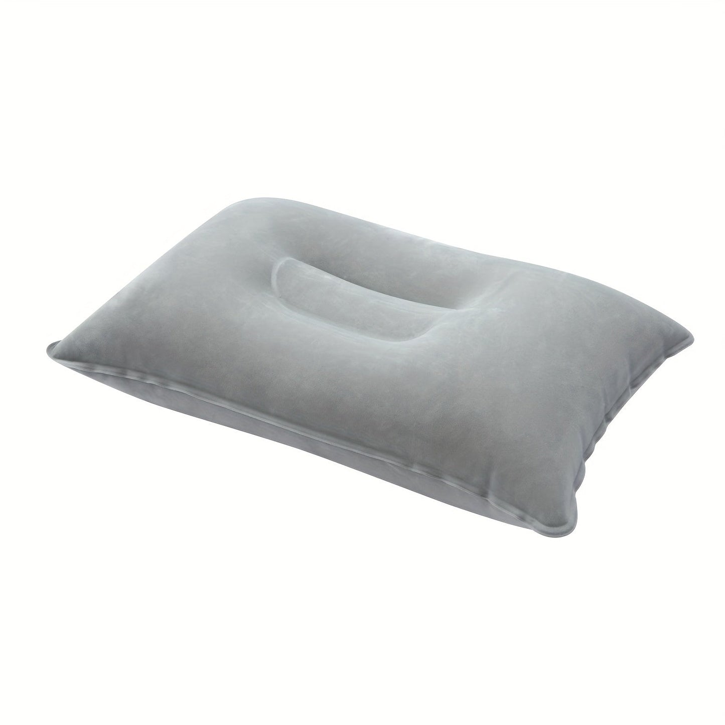 Inflatable Travel Pillow - Small Square Flocking Fabric Air Pillow for Travel with Convenient Storage, Perfect for Camping, Home Office Sleeping, Holiday Travel, Hiking, Nap, and Providing Neck and Waist Support.