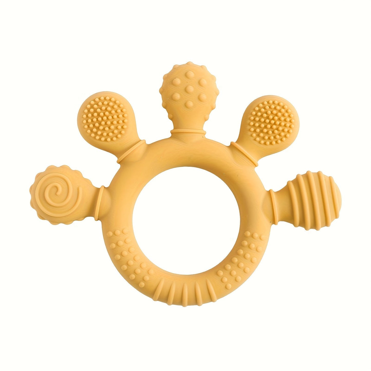 Silicone Teething Toy for Babies: BPA-Free, Food Grade, Safe for 0-3 Year Olds