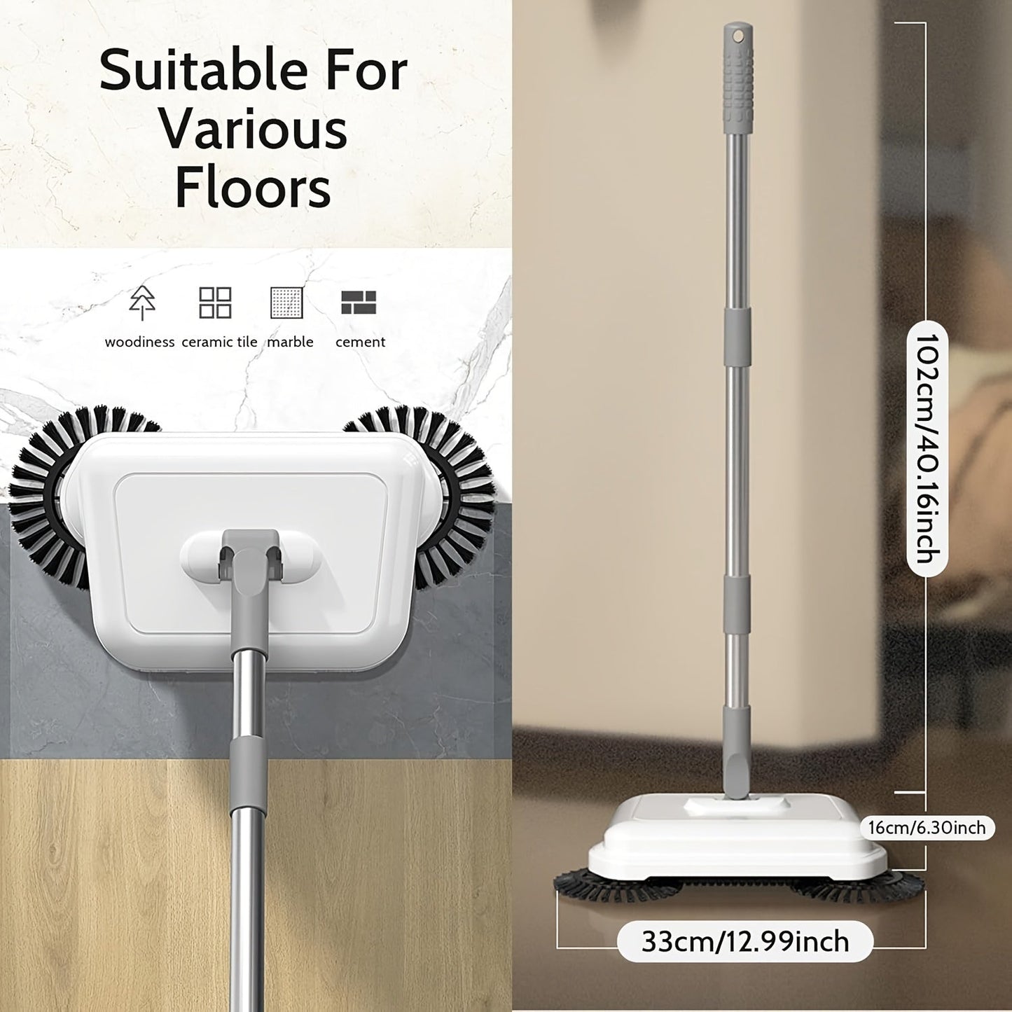 The 3-in-1 Broom and Dust Collector Set is the perfect cleaning tool for both indoor and outdoor use. Its long handle makes it easy to reach high and low areas, making it ideal for cleaning in the bathroom, kitchen, and even removing pet hair. These