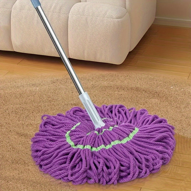 The Easy-Twist Spin Mop and Bucket Set offers hands-free washing for hardwood, tile, and laminate floors. Ideal for home, kitchen, and bathroom cleaning, this system doesn't require electricity for efficient floor cleaning.