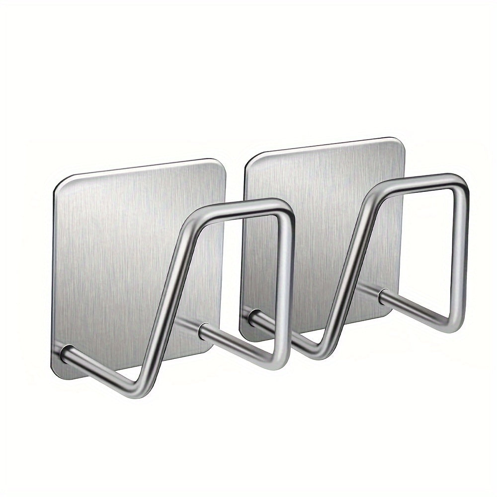 Get your hands on the Stainless Steel Kitchen & Bathroom Organizer Set, available in 2, 4, or 6 pieces. This set includes a Sink Drain Rack and Sponge Holder with Hooks for all your cleaning supplies. With a sleek polished finish and wall-mounted design