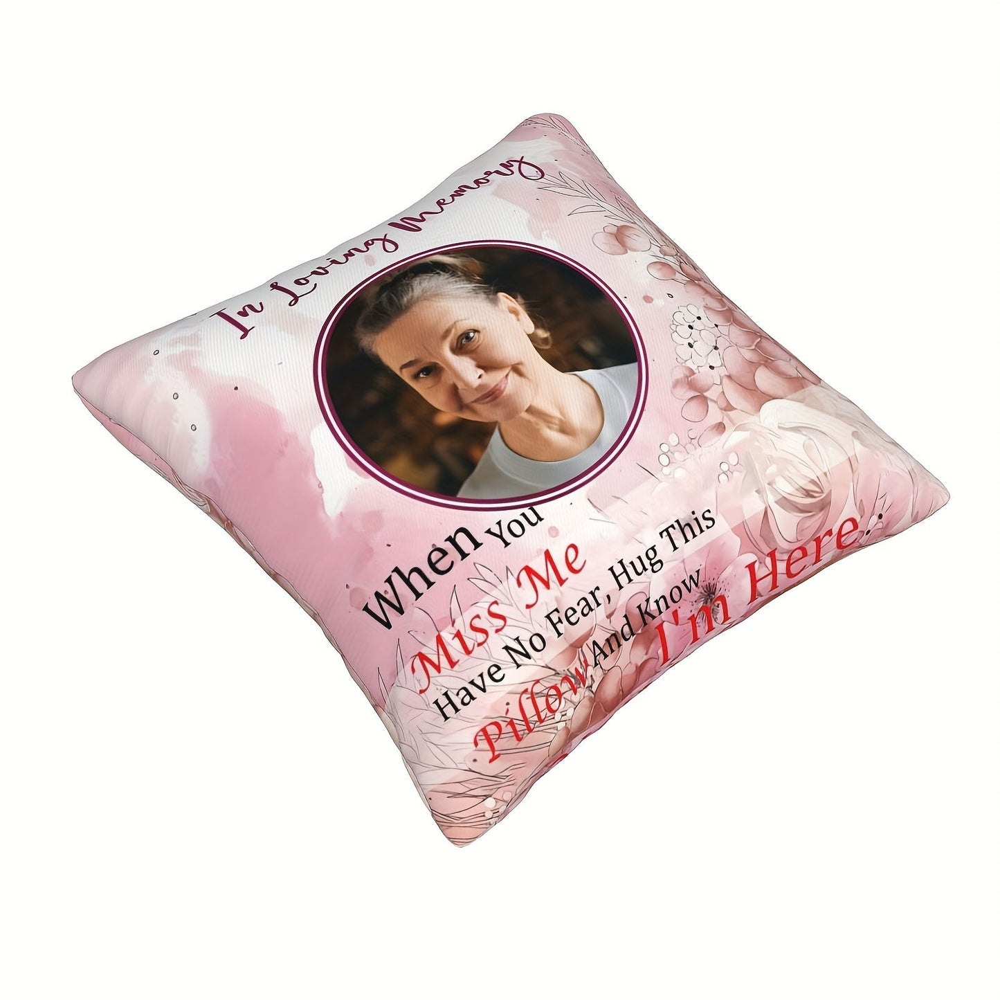 Personalize your own Custom Photo Memorial Pillow - a Soft Polyester Cushion Cover to cherish the memory of your loved ones. Ideal for home living room sofa decor, this remembrance keepsake is the perfect addition to your space. Get your 1 Piece today.