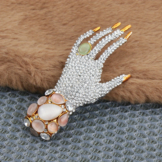 Chic rhinestone qo'l kostyum brosh pin - Vintage dizayni bilan - Mukammal sovg'a