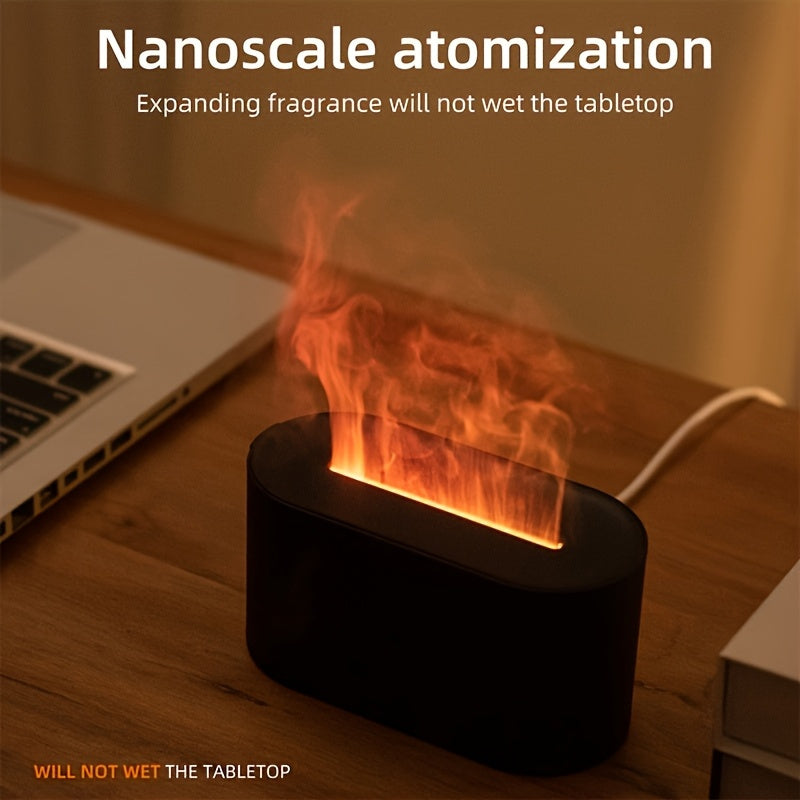 USB-powered aromatherapy diffuser with night light, ideal for bedrooms and offices.