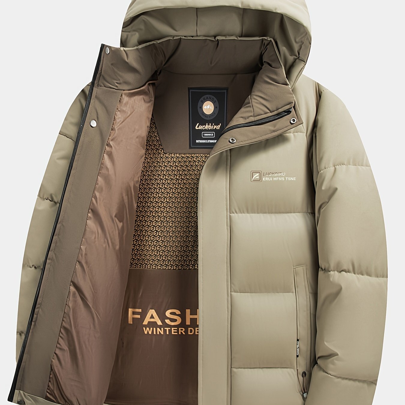 Stylish winter jacket for men with removable hood - perfect for business or outdoor use