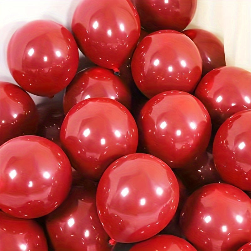 50 Red & Golden Latex Balloons, ideal for various celebrations and occasions, including weddings, birthdays, anniversaries, graduations, Mother's Day, winter, and New Year.