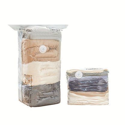 Set of 4 Vacuum Storage Bags - Reusable Travel Bags for Clothes, Blankets, and Bedding - No Vacuum Required - Perfect Space-Saving Solution for your Home