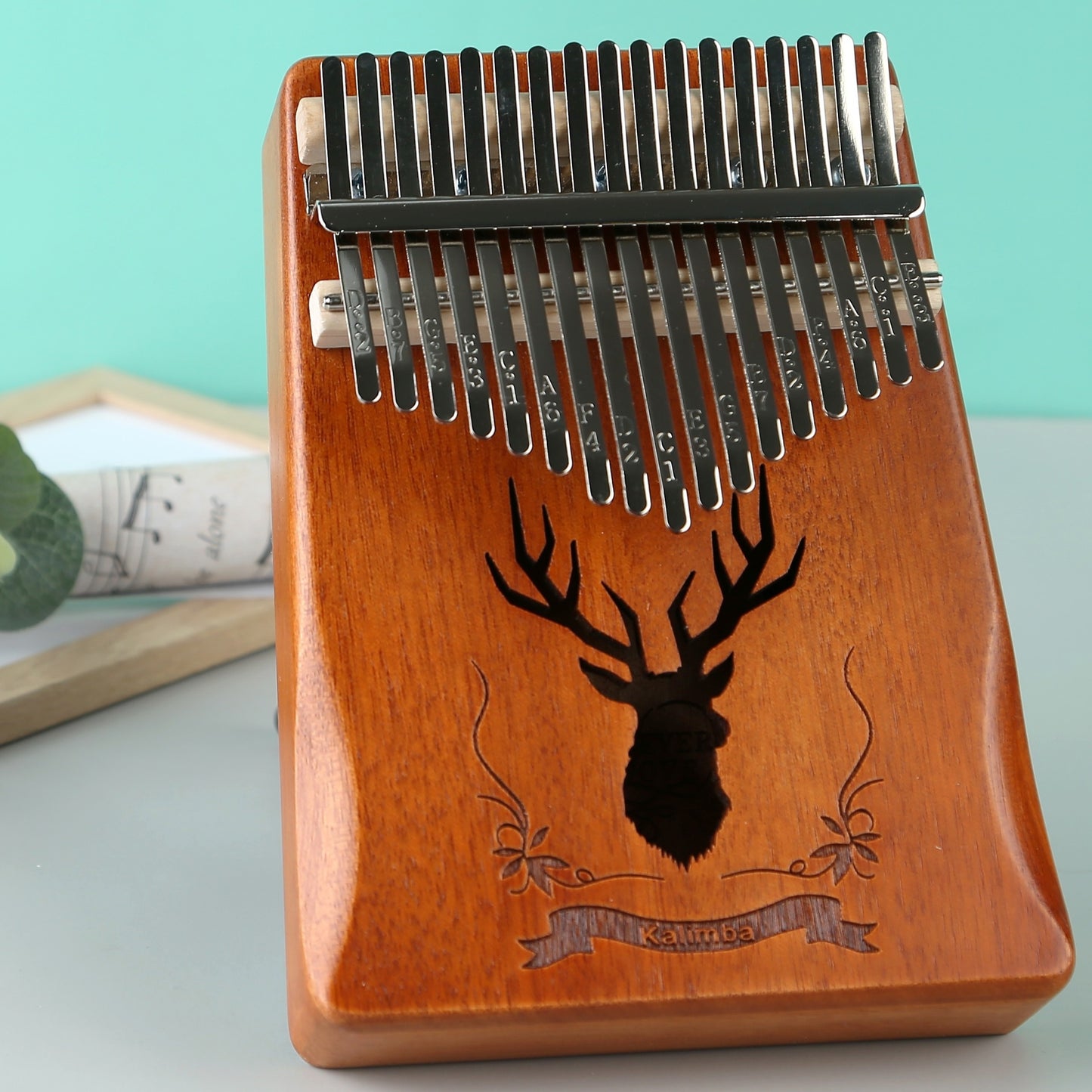 Portable 17-tone Kalimba Thumb Piano with Good Tone, Ideal for Beginners, Easy to Learn, Perfect Music Gift