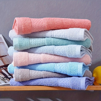 6-piece cotton towel set perfect for the home bathroom. Absorbent, quick-drying, super soft, and skin-friendly. Ideal bathroom supplies.