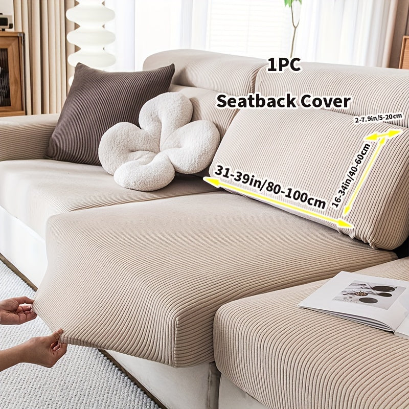 Elastic sofa slipcover in glam style, washable, durable, non-slip, all-season. Made from polyester and spandex blend for armchair to 4-seater sofas. Perfect for modern home and office decor, great Christmas gift.