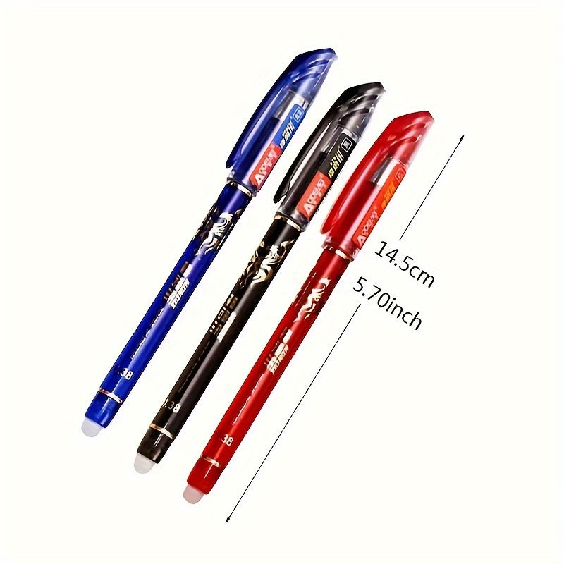 Set of 13 or 20 erasable pens with 0.5 refill, washable handle. Perfect for office or school use.