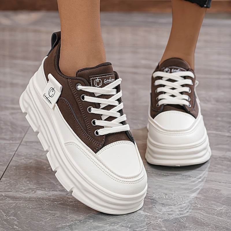 Spring 2025 trendy high-top sneakers for women with added height.