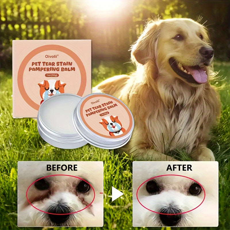 1oz Pet Tear Stain Care Balm for Dogs and Cats, Gentle and effective Eye Care.