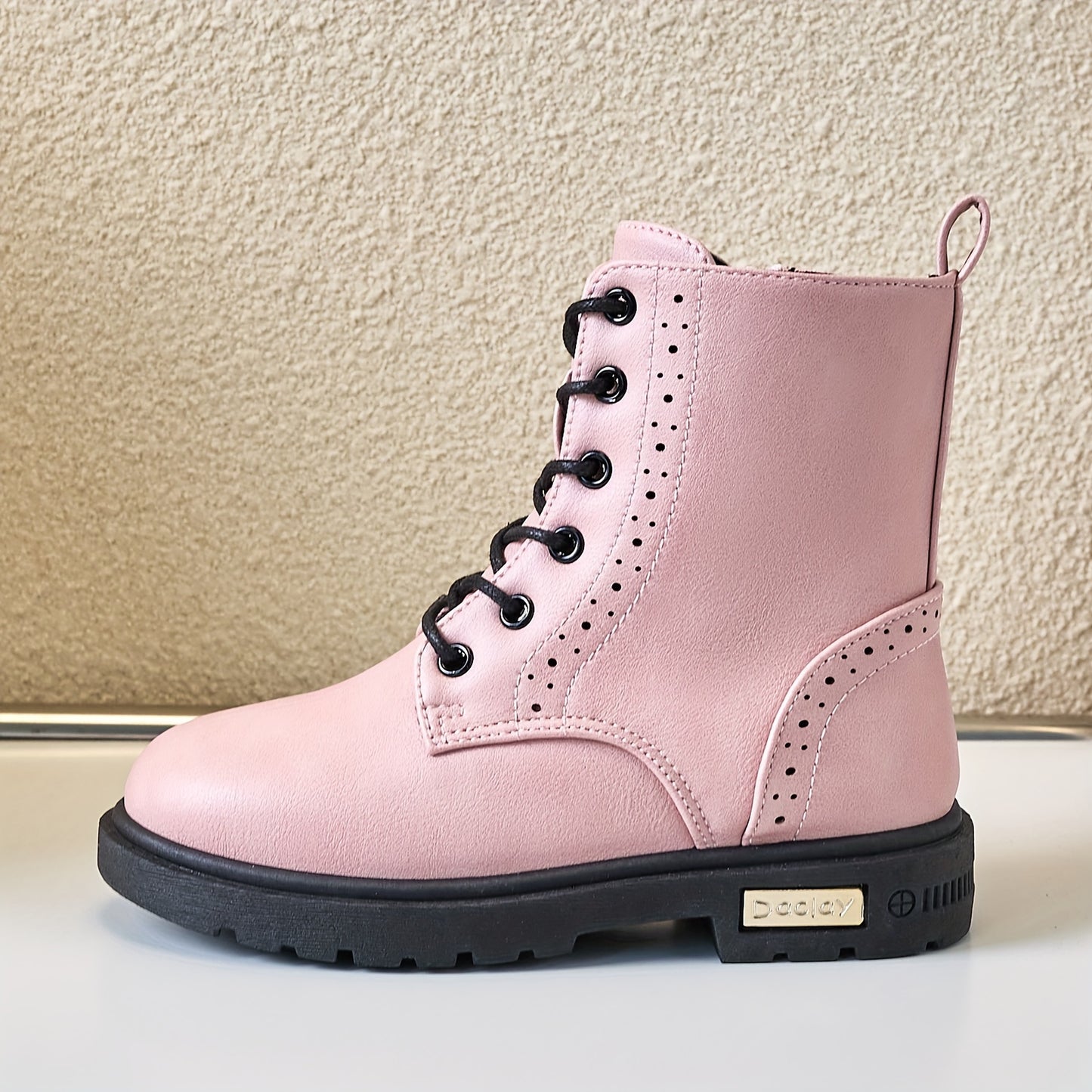 Lightweight non-slip boots for girls in solid colors with zipper, perfect for autumn and winter.