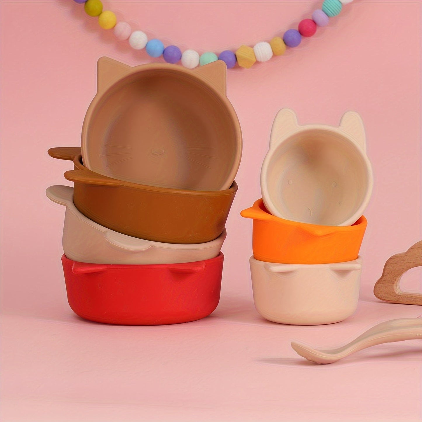 Adorable Silicone Baby Food Bowl Without BPA - Ideal for Feeding and Tableware!