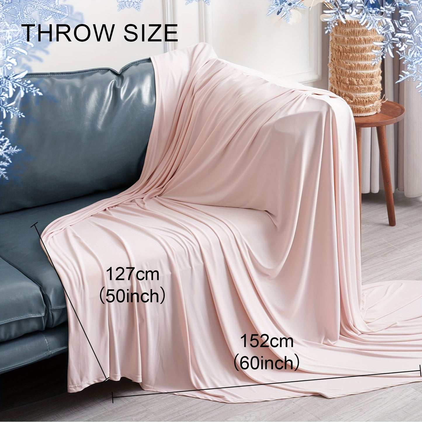 Cooling Blanket with Ultra-Soft Dual-Sided Design - Ideal for Hot Sleepers - Lightweight, Breathable and Durable - Perfect for Home, Office, Travel and Car - Machine Washable - Gray