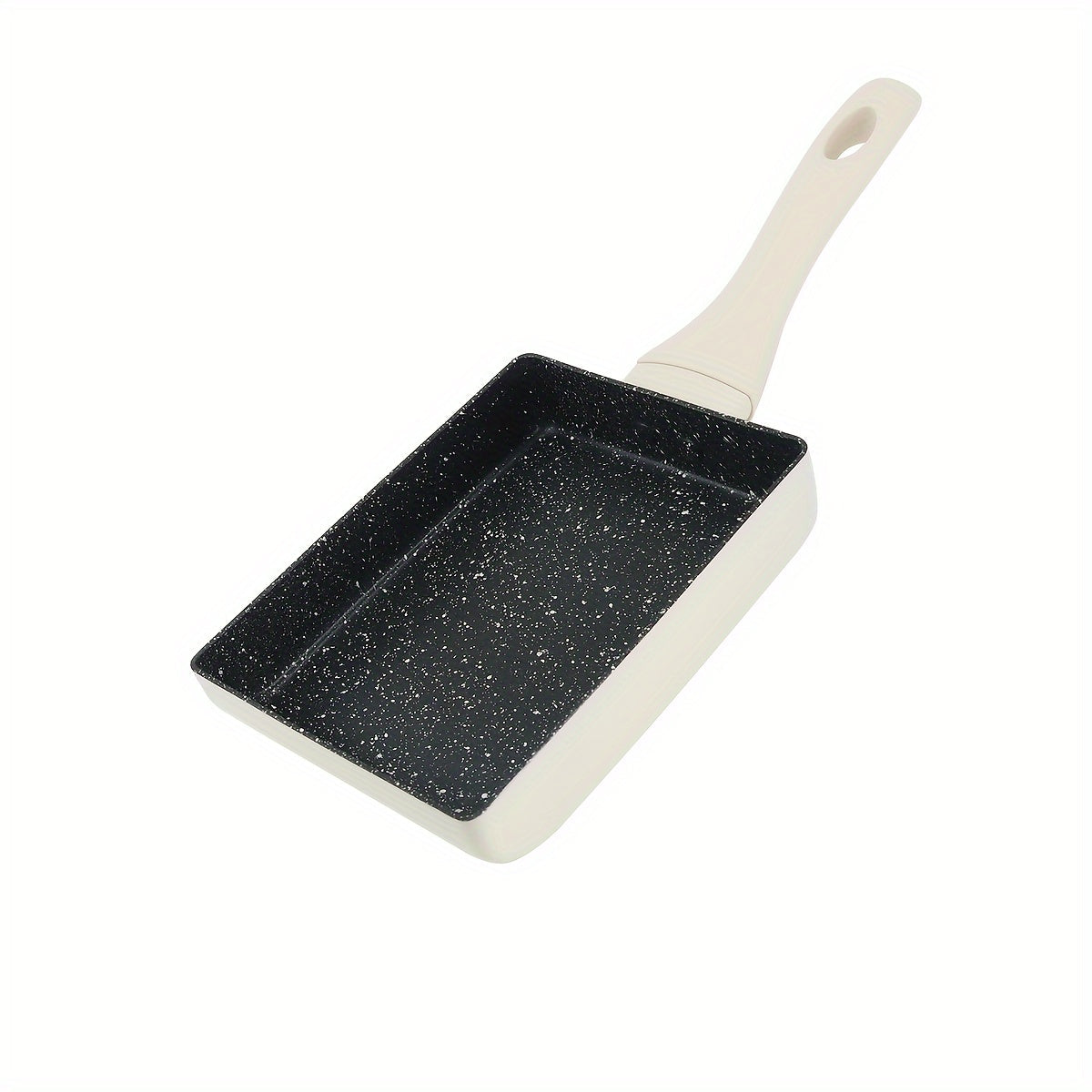 Japanese Tamagoyaki Pan - This nonstick granite stone egg frying pan measures 13.46cm x 18.29cm. It is PFOA-free, induction compatible, and dishwasher safe. Ideal for use on all stoves.