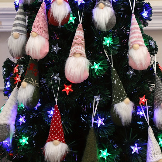 Set of 3 Christmas gnome ornaments for festive tree decoration and home decor