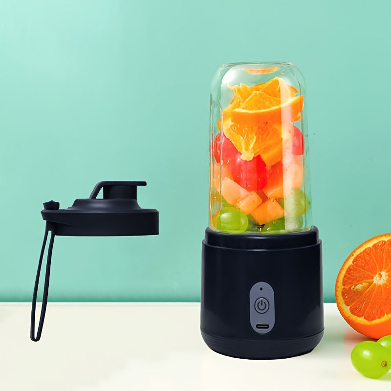 Experience the convenience of the RZSYZH Portable Blender - Rechargeable via USB, Featuring a Powerful Motor for Perfect Smoothies & Shakes, Suitable for Home, Office, and On-the-Go Use