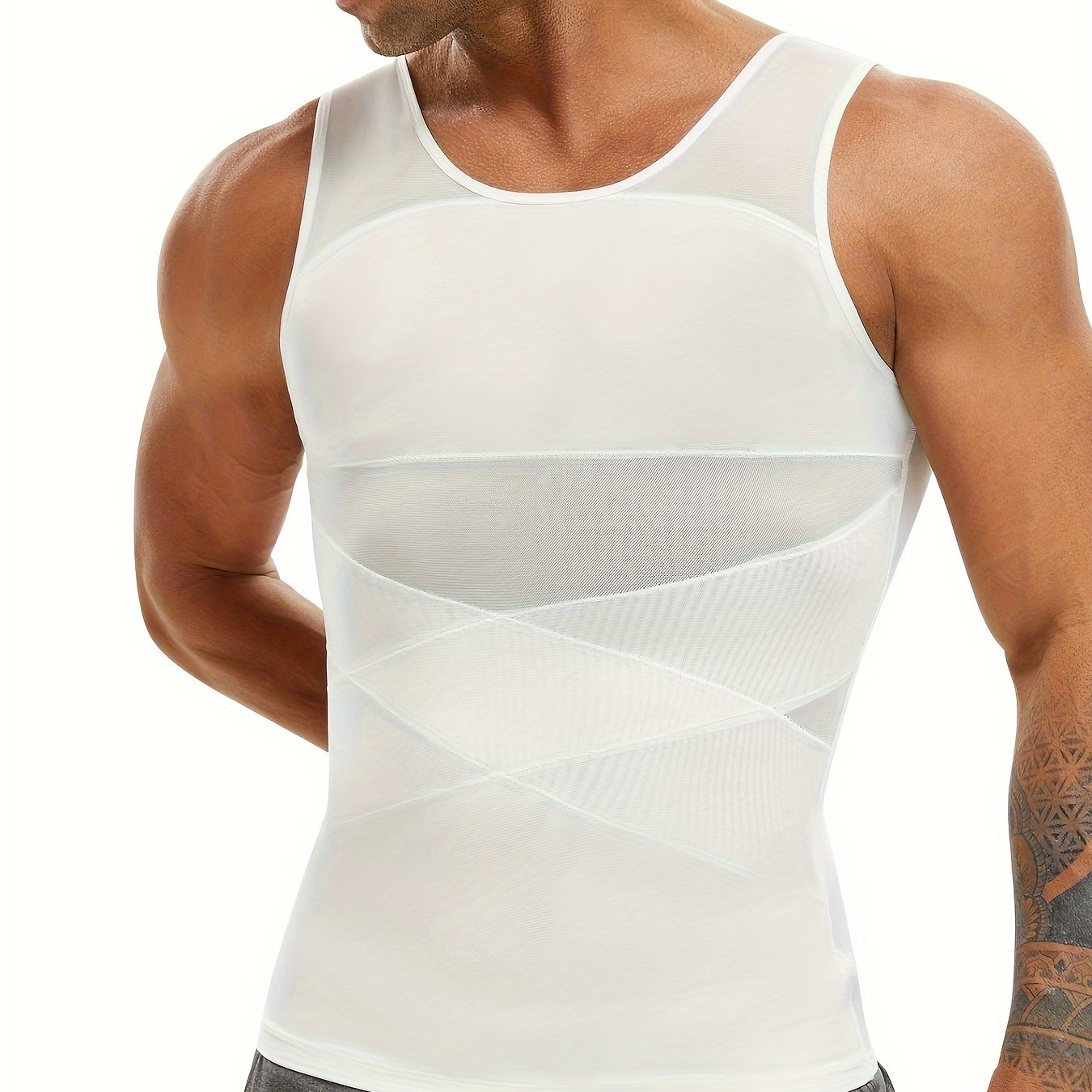 Men's Skinny Compression Tank Top, Sport Workout Body Shaper