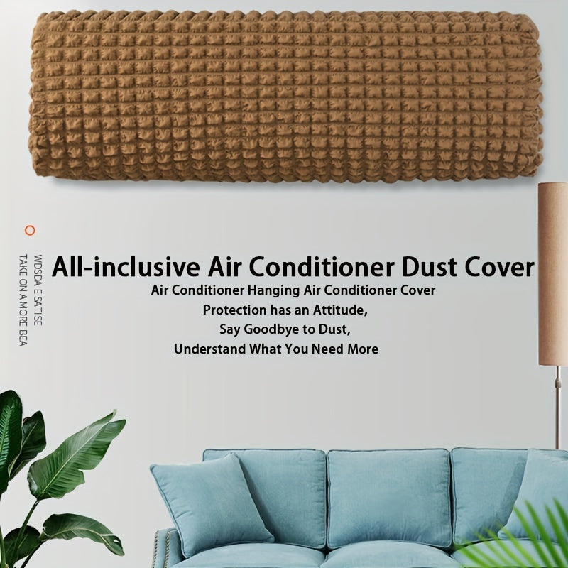 Indoor all-inclusive design, with remote control capability, this wall-mounted cover for air conditioners is made of 1 piece of elastic horn material. It does not require electricity, making it an energy-efficient home comfort accessory.