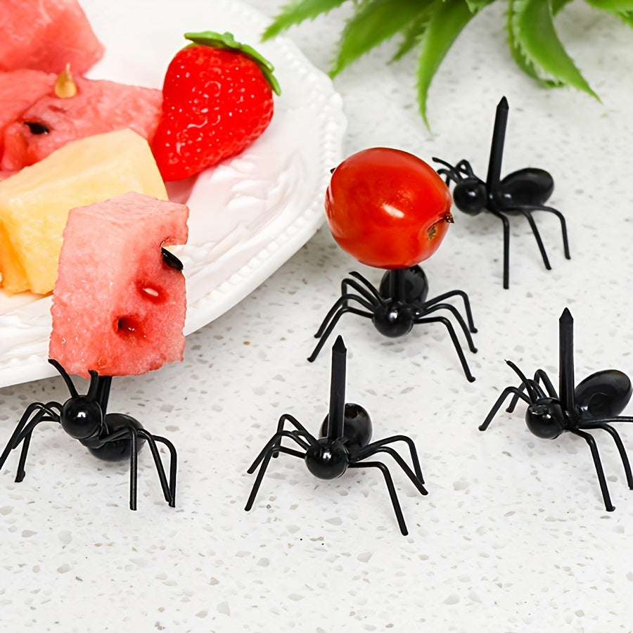 36 Ant-shaped toothpicks for snacks, cakes, and desserts, reusable plastic forks