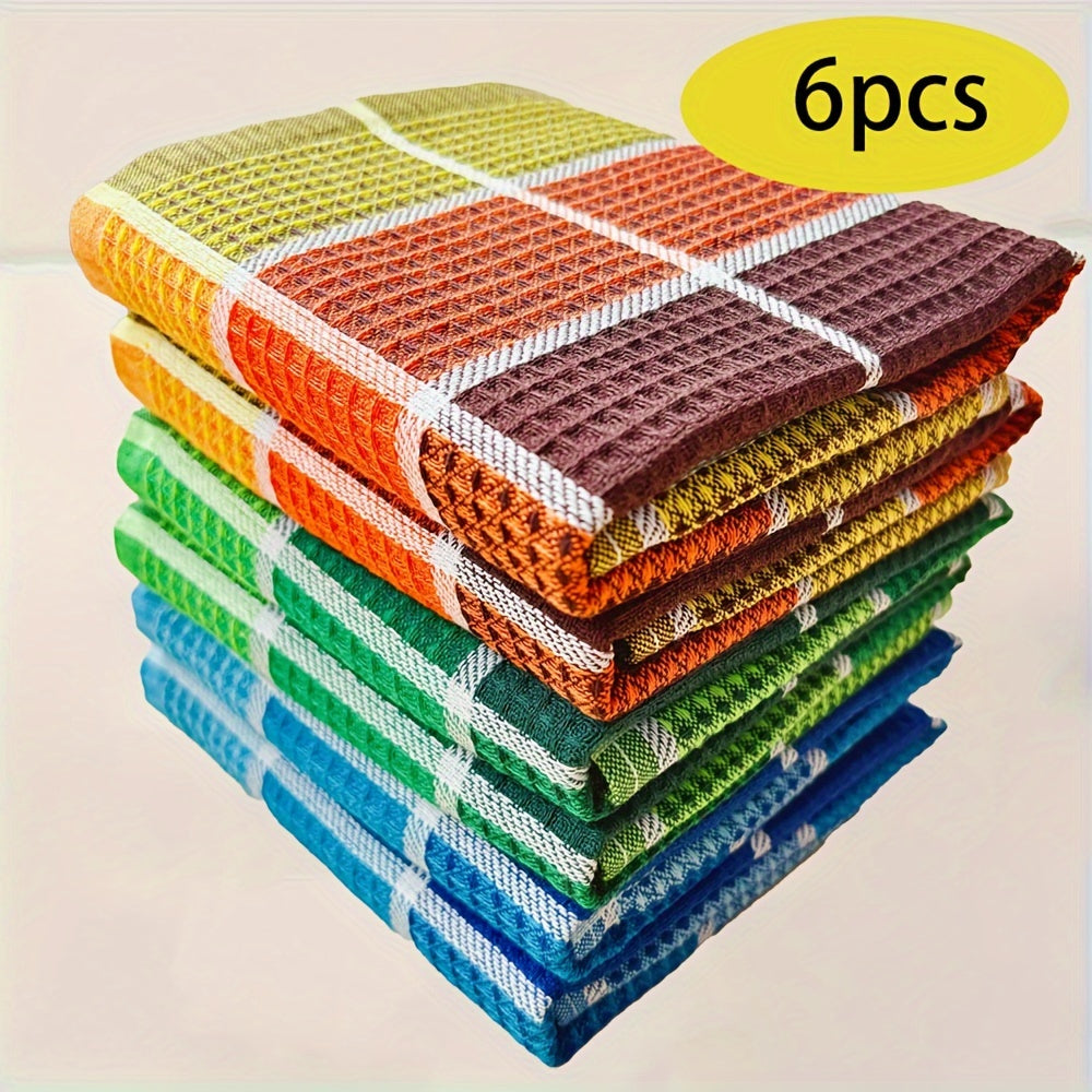 Pack of 12/6/4/2 extra-large waffle cleaning cloths, dish towels, scouring pads, tea towels, and daily towels for washing and drying dishes and household items.