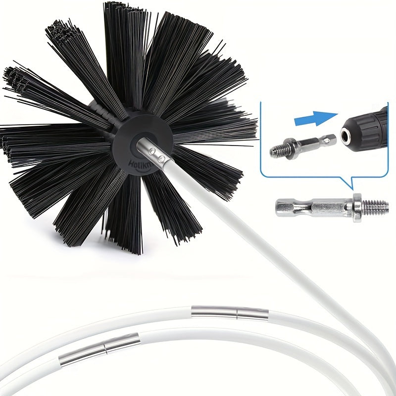 Get your hands on our chimney washing brushes and fireplace cleaning supplies, featuring brush heads in sizes 15.24cm and 10.16cm with a 5/16 screw thread. This dryer vent cleaner kit attachment will keep your fireplace spotless.