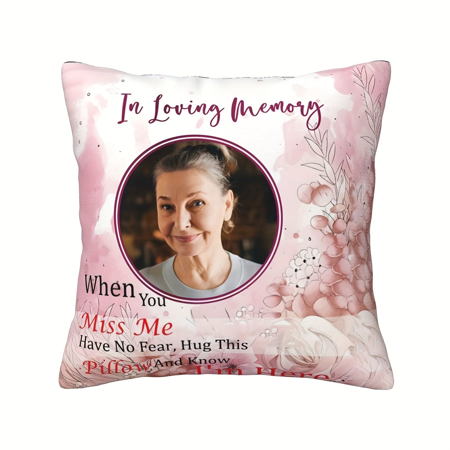 Personalize your own Custom Photo Memorial Pillow - a Soft Polyester Cushion Cover to cherish the memory of your loved ones. Ideal for home living room sofa decor, this remembrance keepsake is the perfect addition to your space. Get your 1 Piece today.