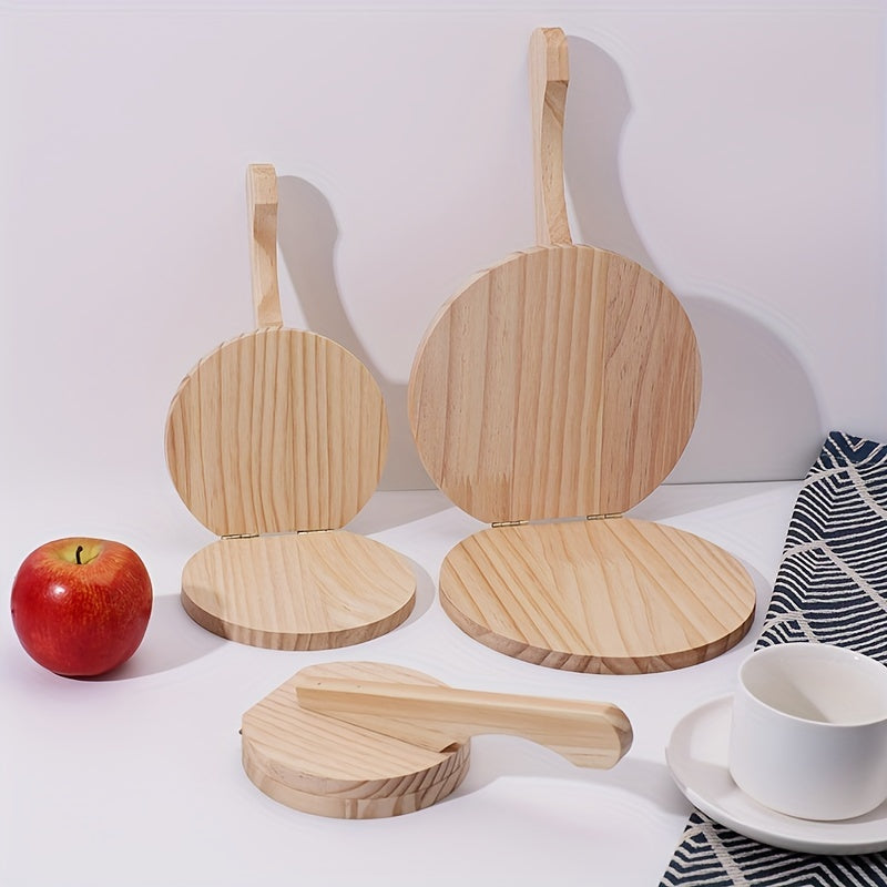 Wooden Dumpling Maker: A versatile kitchen tool for making dumplings, noodles, pancakes, and corn cakes by hand. Perfect for home cooking and a great Christmas or New Year wedding gift.