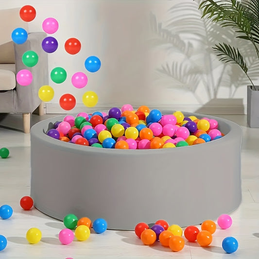 100pcs Vibrant Ocean Balls made of durable PE material, perfect for both children and adults. Ideal outdoor play gift with mixed colors. Playful pool accessory and safe for use in the water.