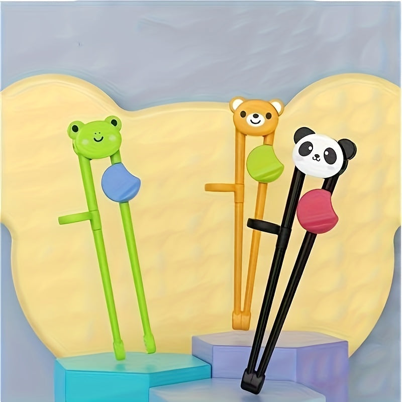 Training chopsticks for beginners, featuring kawaii cartoon designs. Perfect for dorms and college students heading back to school.