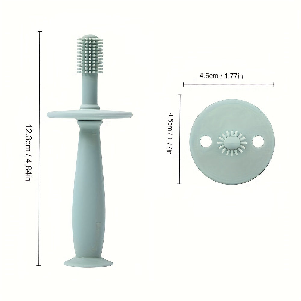 Get 2 Finger Toothbrushes and 1 360° Baby Toothbrush with Suction, offering multiple tooth cleaning options for babies. Made with BPA-free silicone, these brushes are gentle on babies' teeth and provide oral health care for infants. Protect your baby's