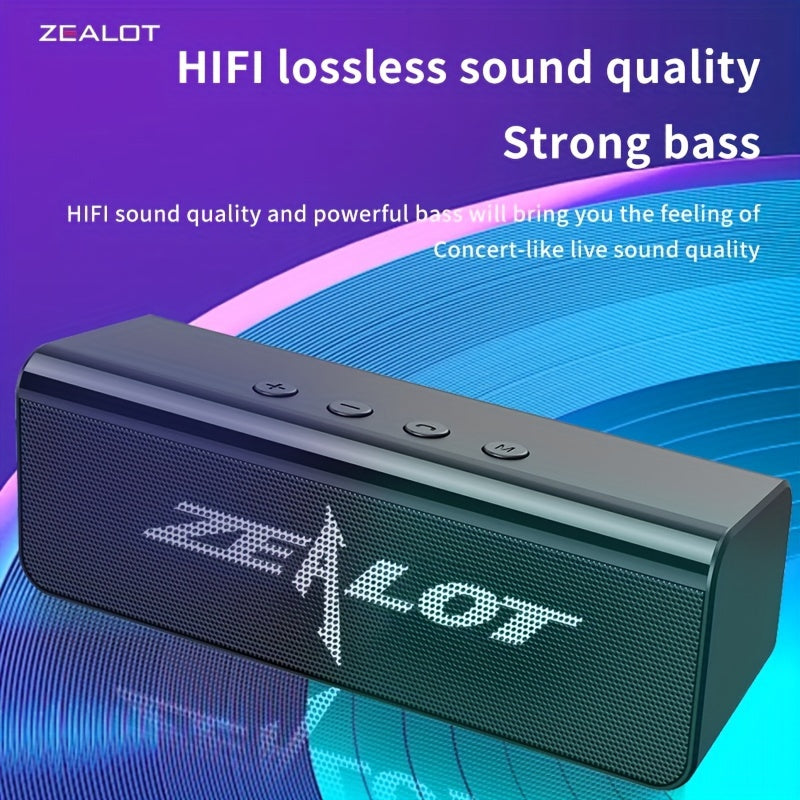 ZEALOT S31 5W*2 Wireless Speaker with Dual Pairing, 10-hour playtime, high-fidelity sound, booming bass, and compatibility with smartphones, tablets, and TVs. Includes charging and aux