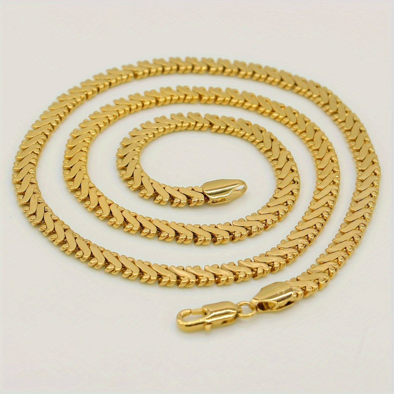 Adixyn Gold-Plated Brass Necklace with Hip-Hop Influence - 45.72cm Length, Ideal for Weddings and Casual Outfits