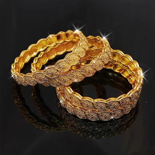 Set of 4 Elegant Luxury Bracelets - Perfect for Weddings, Women's Accessories for Dates and Parties, Ideal Gifts for Eid