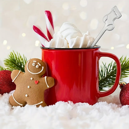 Get a set of 12/20 charming Christmas spoons made of top-quality stainless steel. These mini spoons are ideal for stirring coffee, tea, cocktails, milkshakes, and jams. They make the perfect festive table decoration for Christmas parties with 4 different