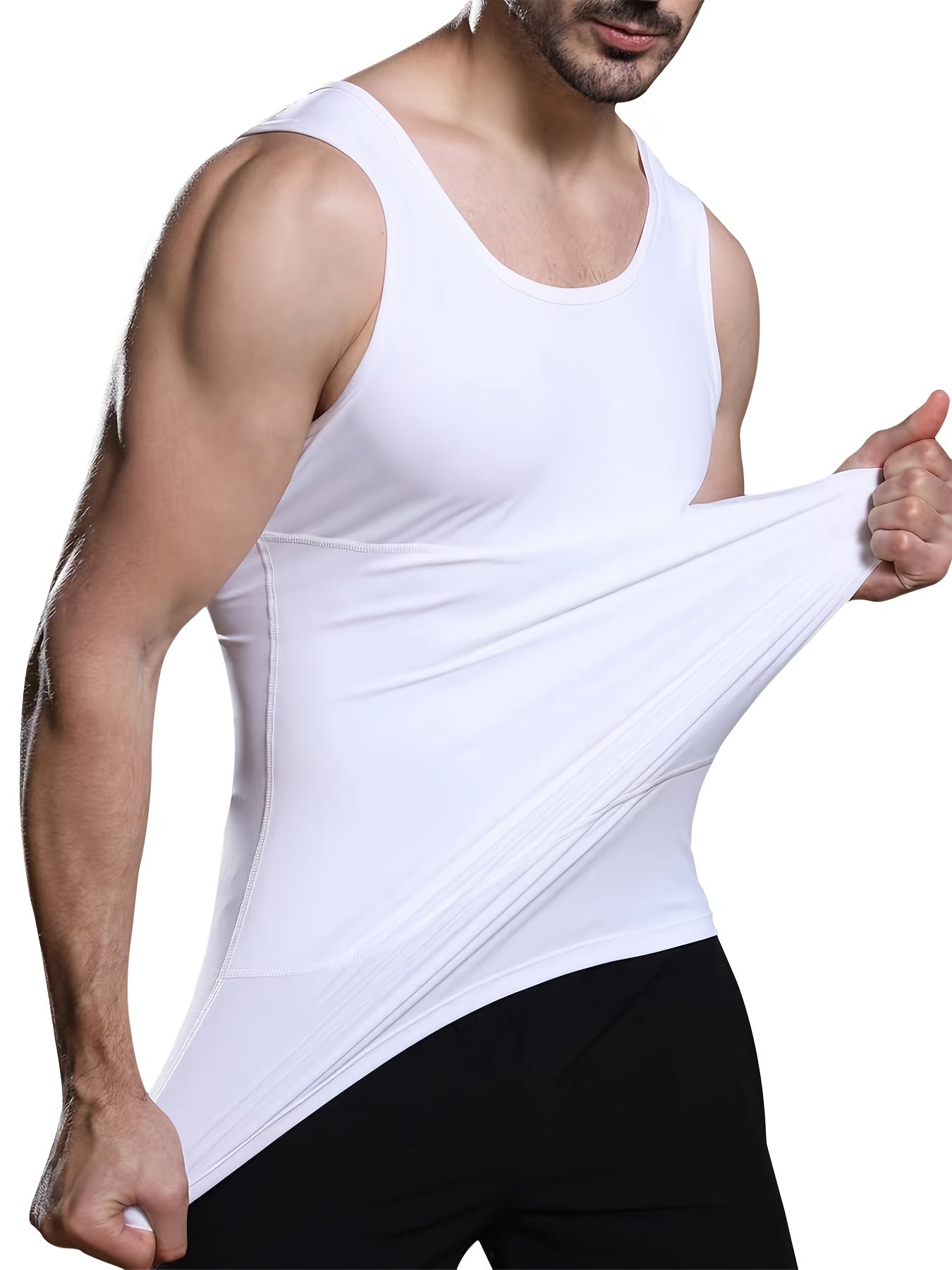 Men's Compression Sweat Vest for Workout Slimming