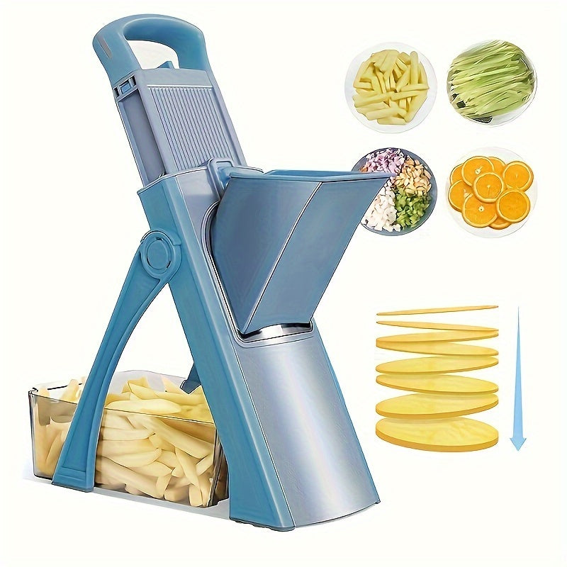 Hand-held Vegetable Slicer and Grater, Versatile Kitchen Gadget, Plastic Cutter for Carrots and Potatoes, Straight Blade Design, No Electricity Needed, Ideal for Cooking at Home or in Restaurants.