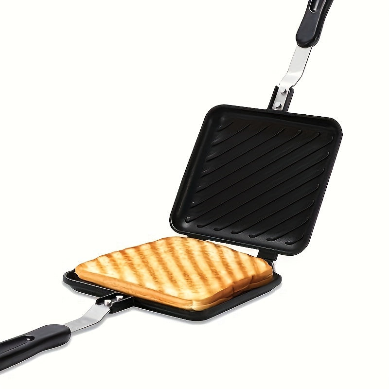 Top Pick: Single-Sided Non-Stick Sandwich Maker Pan - 14.99cm x 13.49cm, Easy to Clean, Ideal for Grilled Cheese & Breakfast Sandwiches, Must-Have for Your Kitchen